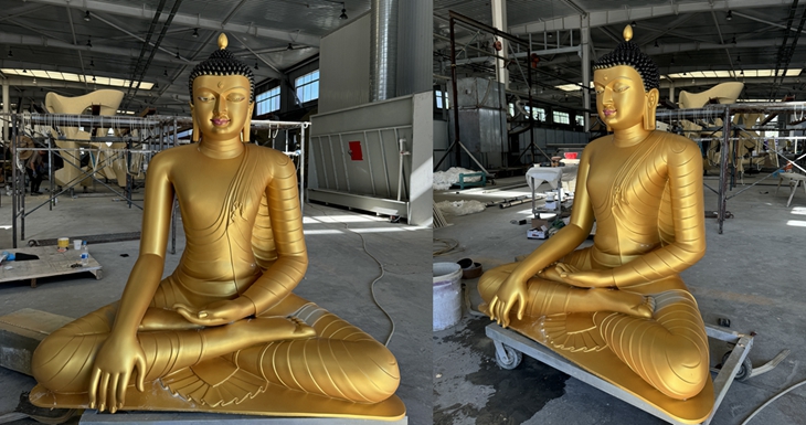 Completion of the Bronze Tibetan Buddhist Shakyamuni Statue