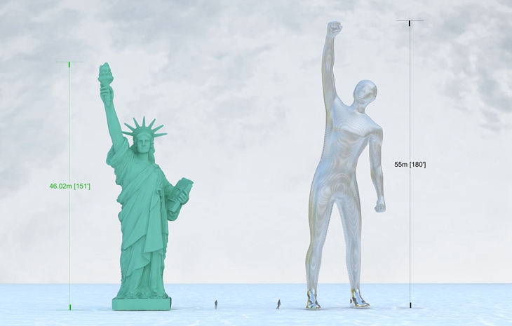 Height Comparison of the & Statue of Liberty The Victor Statue